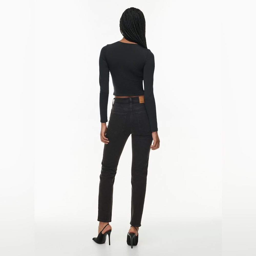Aritzia Denim Forum The Yoko High Rise Slim 28L | Black Eyeliner - Picture 3 of 15